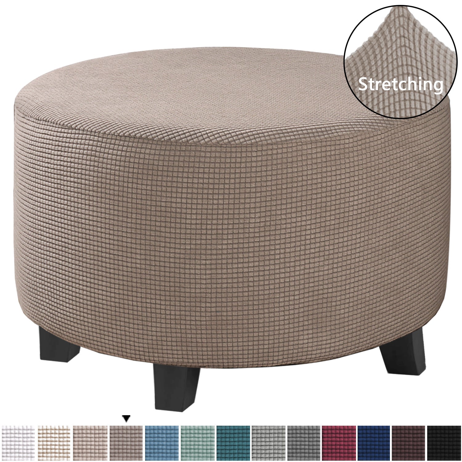 Low Stool Cover Ottoman Protective Cover Elastic Full Cover Sofa Pedal Cover Sofa Cover