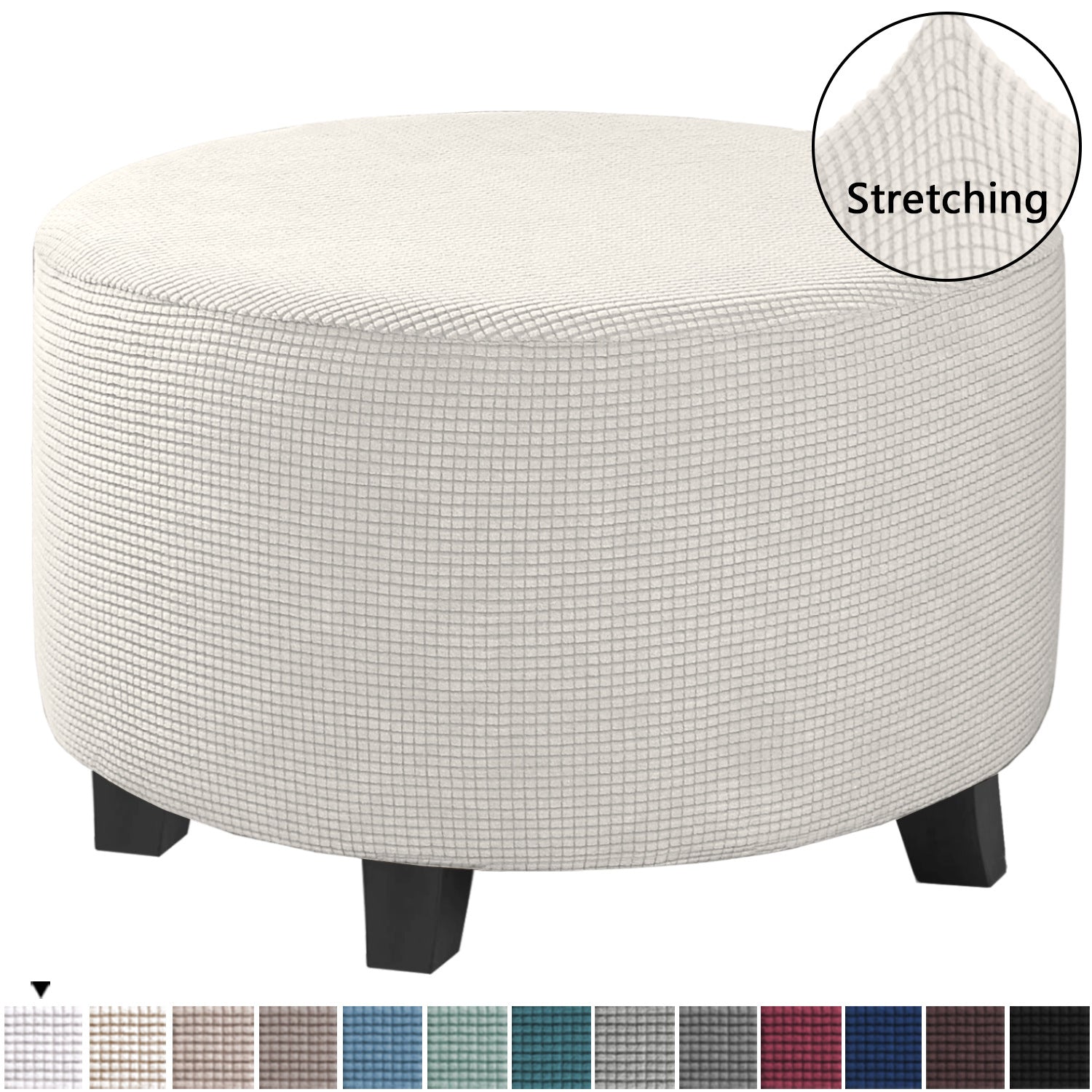 Low Stool Cover Ottoman Protective Cover Elastic Full Cover Sofa Pedal Cover Sofa Cover