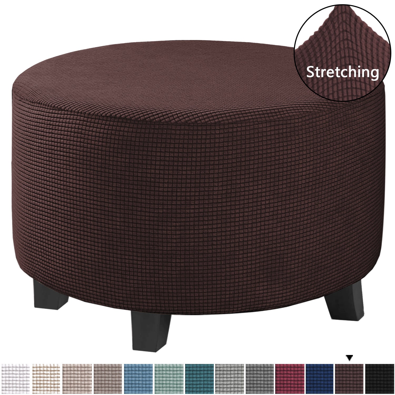 Low Stool Cover Ottoman Protective Cover Elastic Full Cover Sofa Pedal Cover Sofa Cover