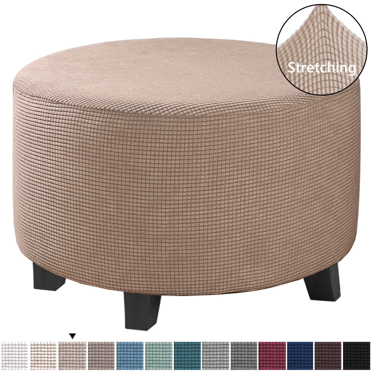 Low Stool Cover Ottoman Protective Cover Elastic Full Cover Sofa Pedal Cover Sofa Cover