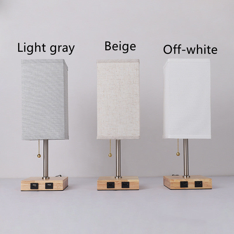 USB Rechargeable Table Lamp Nordic Bedroom Bedside Lamp