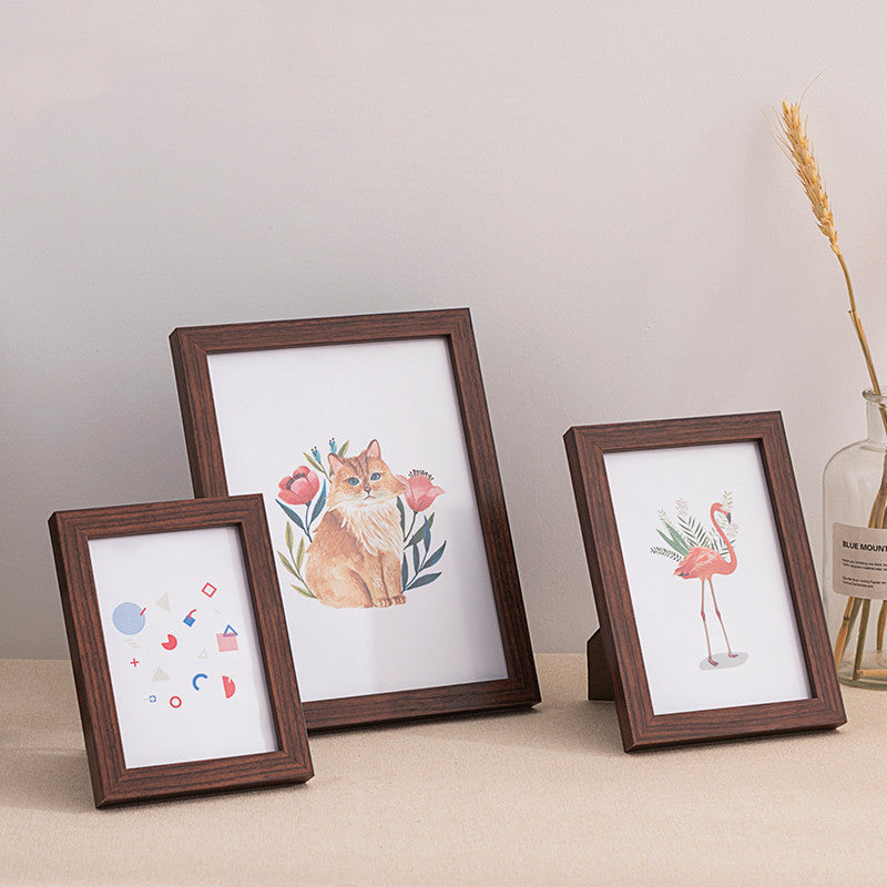 Simple Wooden Photo Frame Set Up  Wall Picture